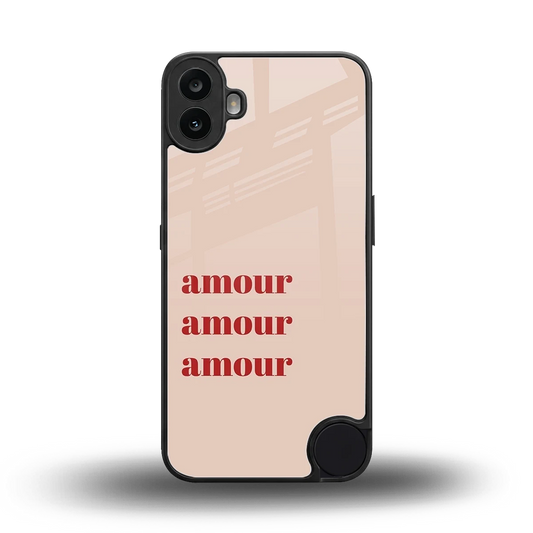 Amore Bliss back phone cover | glass case for cmf nothing phone 1