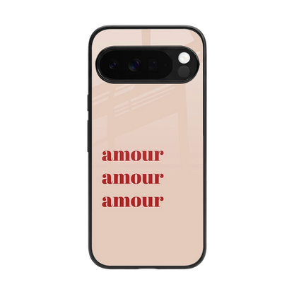 Amore Bliss back phone cover | glass case for google pixel 10 pro xl