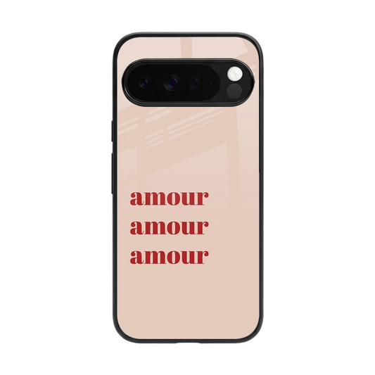 Amore Bliss back phone cover | glass case for google pixel 10 pro xl