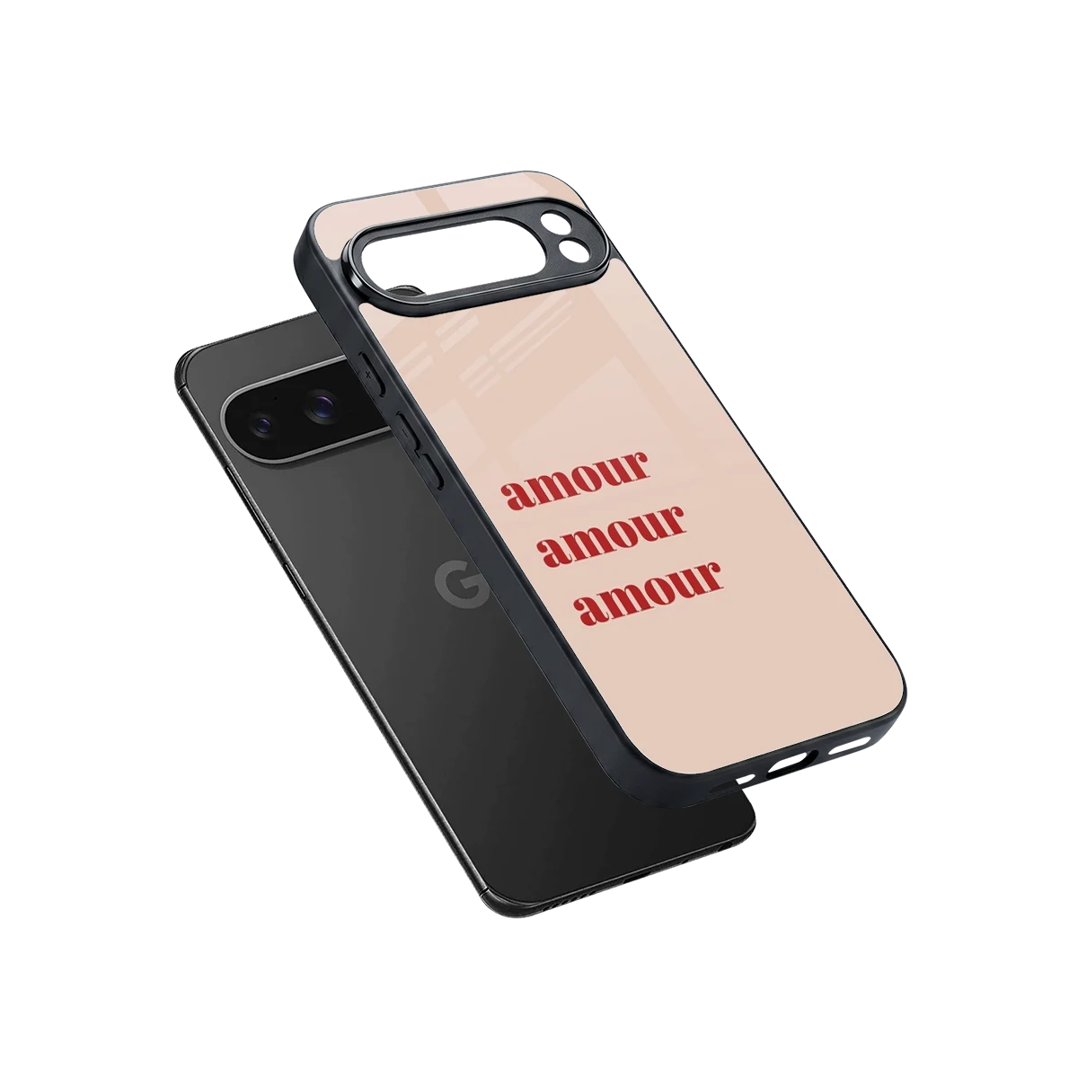 Amore Bliss sleek google pixel 10 pro xl cover with tempered glass back and TPU edges
