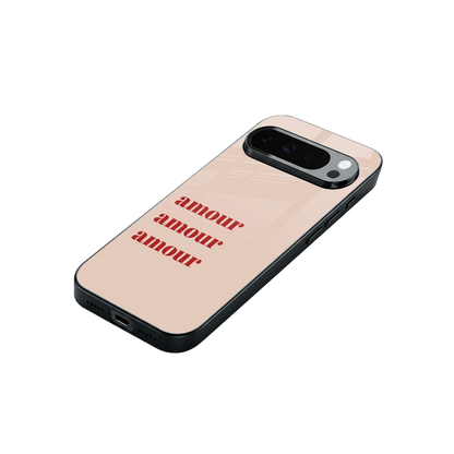 Amore Bliss stylish phone case for google pixel 10 pro xl | glossy glass and slim fit