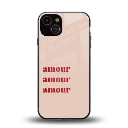 Amore Bliss back phone cover | glass case for iphone 14