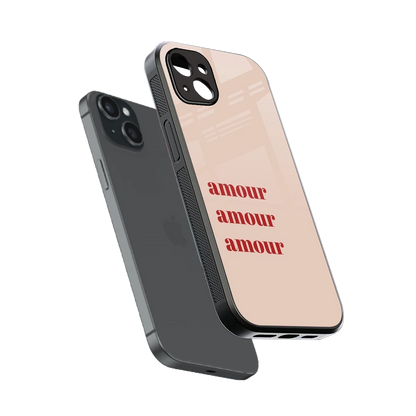 Amore Bliss sleek iphone 14 plus cover with tempered glass back and TPU edges