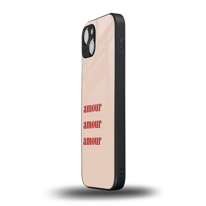 Amore Bliss iphone 14 plus mobile cover | shockproof glass phone case