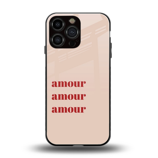 Amore Bliss back phone cover | glass case for iphone 15 pro max