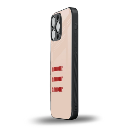 Amore Bliss iphone 15 pro max mobile cover | shockproof glass phone case