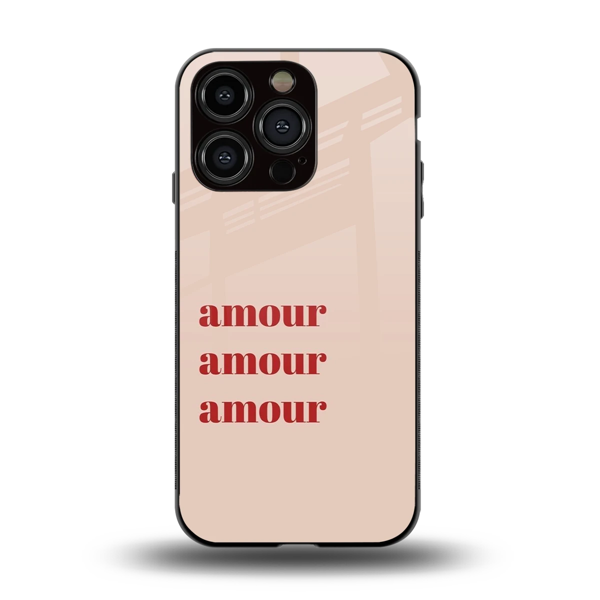 Amore Bliss back phone cover | glass case for iphone 15 pro