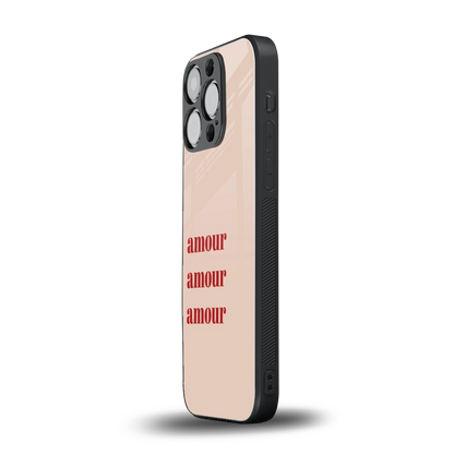 Amore Bliss iphone 15 pro mobile cover | shockproof glass phone case