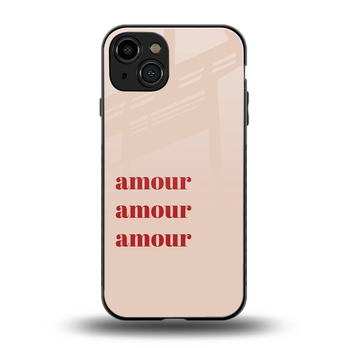 Amore Bliss back phone cover | glass case for iphone 15