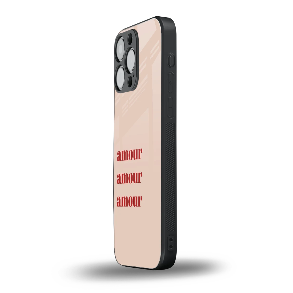 Amore Bliss iphone 16 pro max mobile cover | shockproof glass phone case