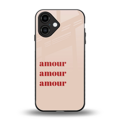 Amore Bliss back phone cover | glass case for iphone 16