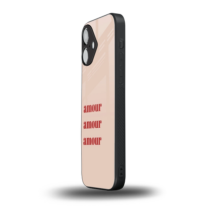 Amore Bliss iPhone 16 mobile cover | shockproof glass phone case