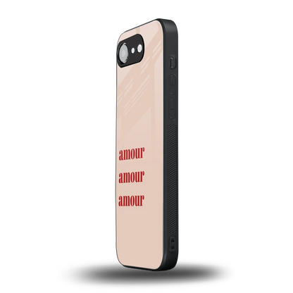 Amore Bliss iphone 16e mobile cover | shockproof glass phone case