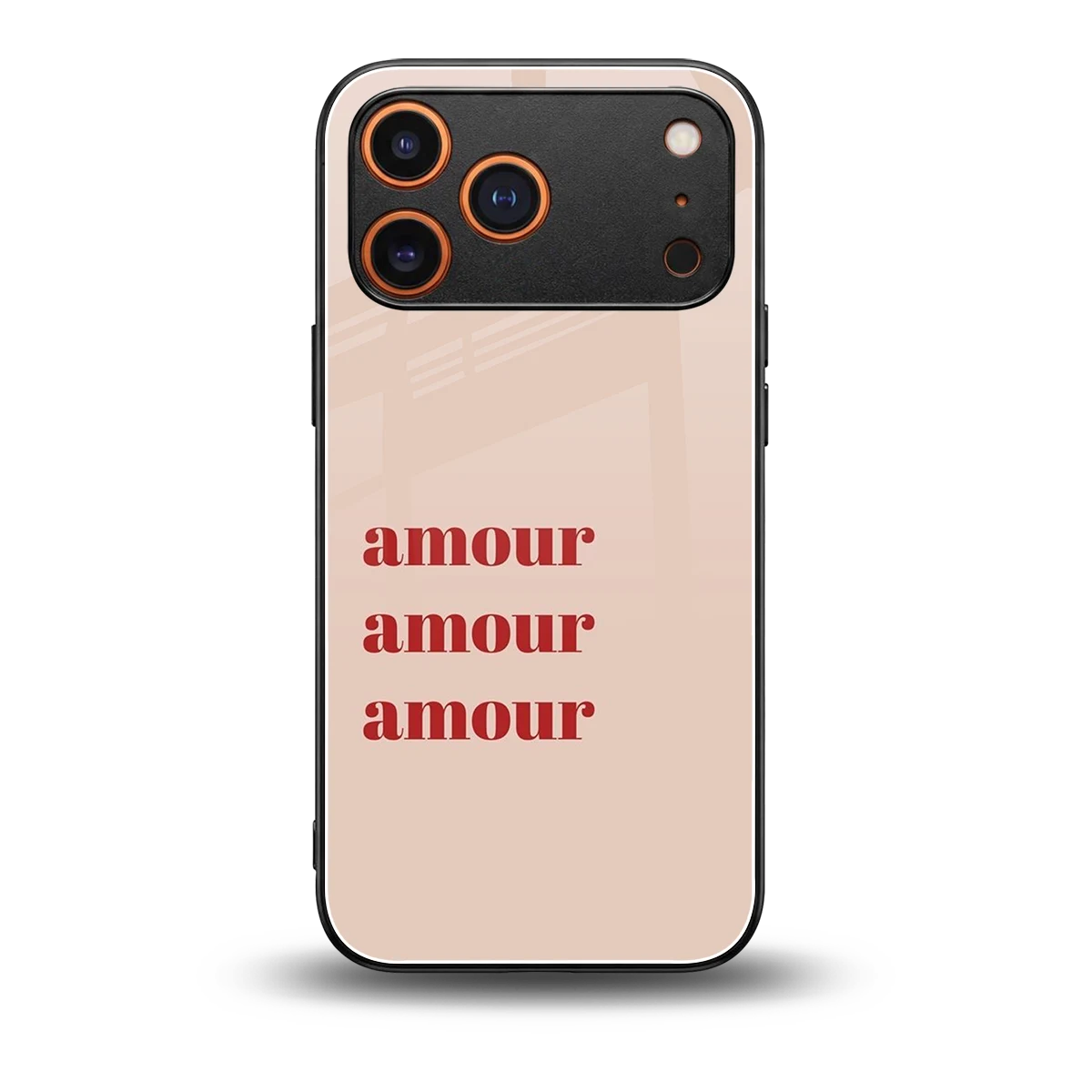 Amore Bliss back phone cover | glass case for iphone 17 pro