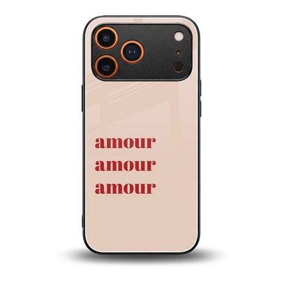 Amore Bliss back phone cover | glass case for iphone 17 pro