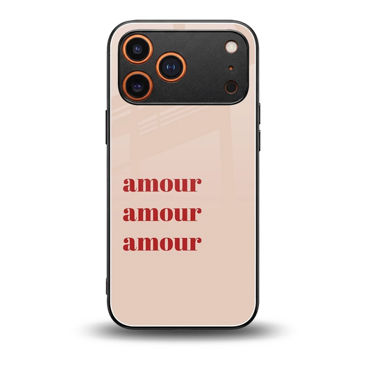 Amore Bliss back phone cover | glass case for iphone 17 pro max