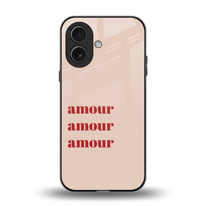 Amore Bliss back phone cover | glass case for iphone 17