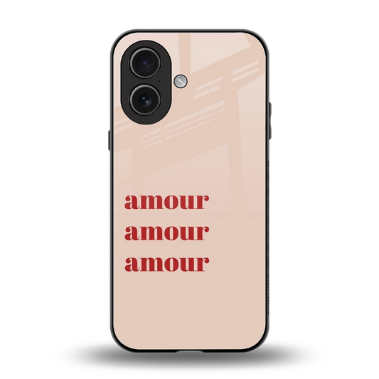 Amore Bliss back phone cover | glass case for iphone 17