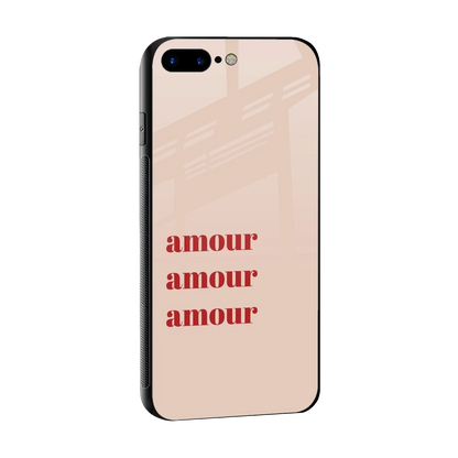 Amore Bliss sleek iphone 8 plus cover with tempered glass back and TPU edges