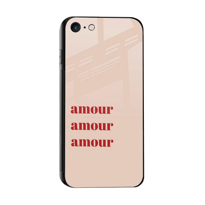 Amore Bliss sleek iphone 7 cover with tempered glass back and TPU edges