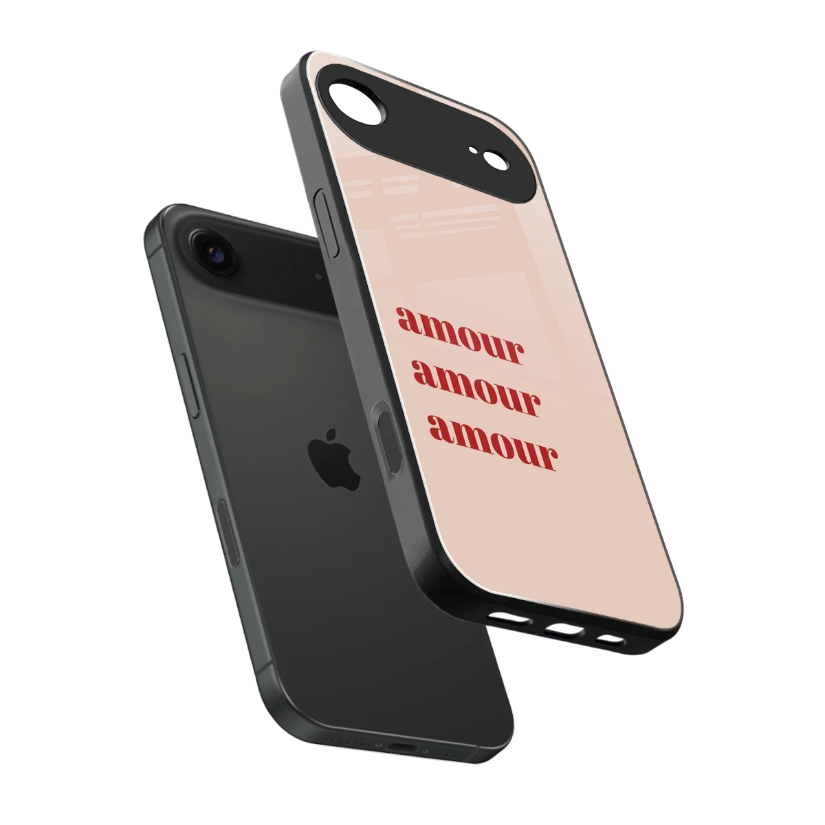 Amore Bliss sleek iphone air cover with tempered glass back and TPU edges