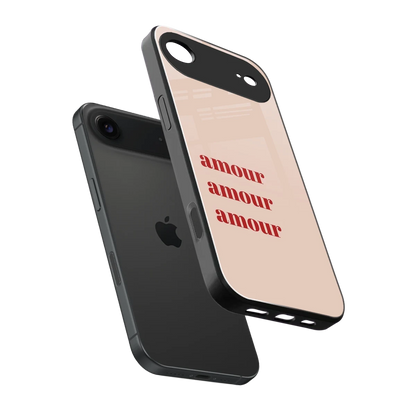 Amore Bliss sleek iphone air cover with tempered glass back and TPU edges