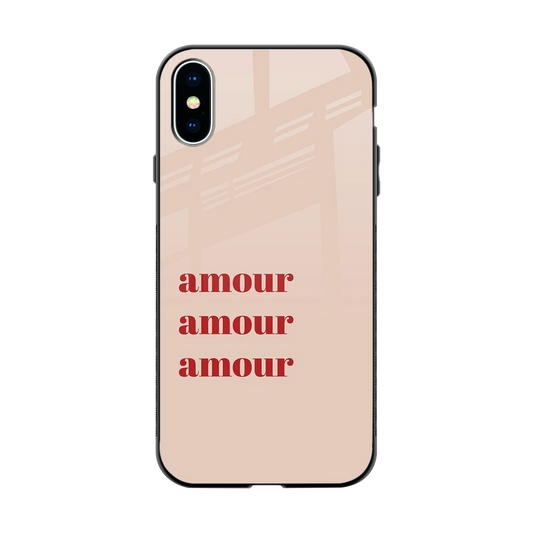 Amore Bliss back phone cover | glass case for iphone xs