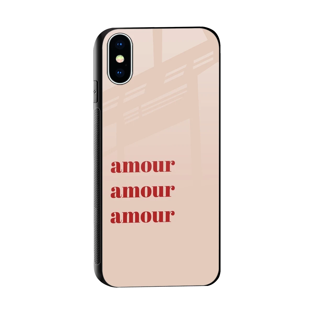 Amore Bliss sleek iphone x cover with tempered glass back and TPU edges