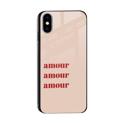 Amore Bliss sleek iphone x cover with tempered glass back and TPU edges