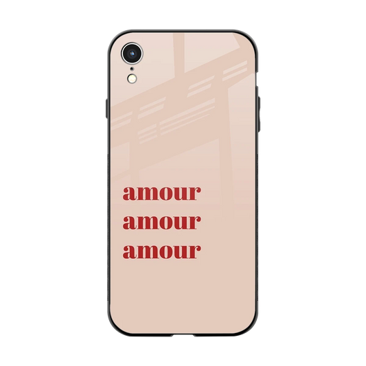 Amore Bliss back phone cover | glass case for iphone xr