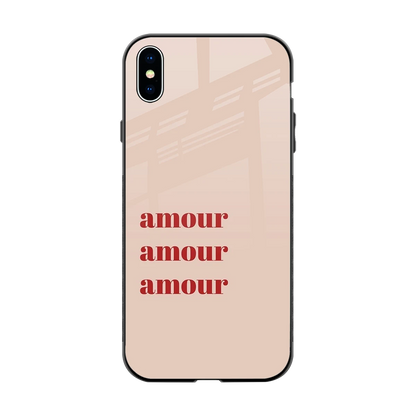 Amore Bliss back phone cover | glass case for iphone xs max