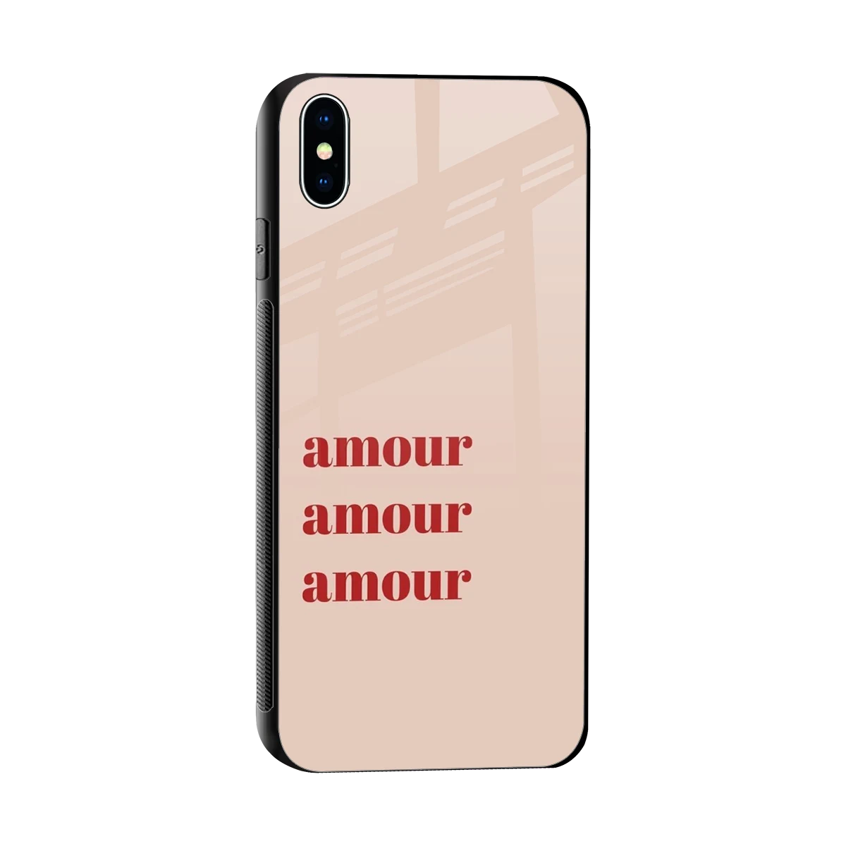 Amore Bliss sleek iphone xs max cover with tempered glass back and TPU edges