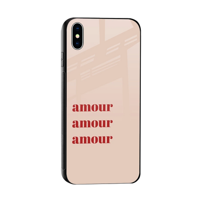 Amore Bliss sleek iphone xs max cover with tempered glass back and TPU edges