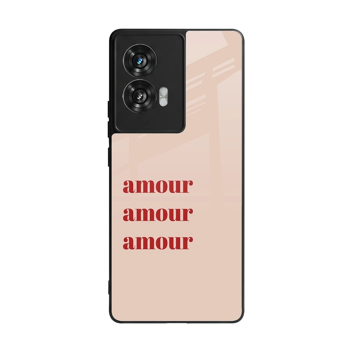 Amore Bliss back phone cover | glass case for motorola edge 50 fusion