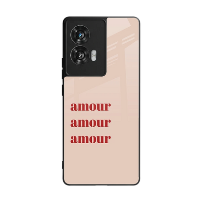Amore Bliss back phone cover | glass case for motorola edge 50 fusion