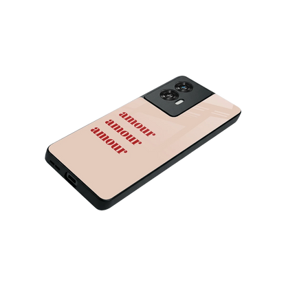 Amore Bliss stylish phone case for motorola edge 50 fusion | glossy glass and slim fit