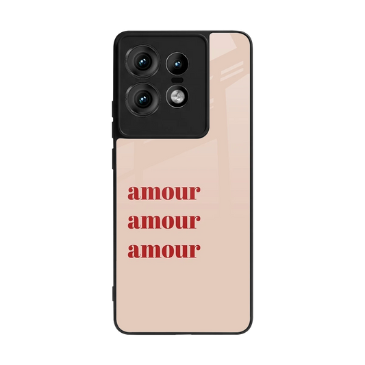 Amore Bliss back phone cover | glass case for motorola edge 50 pro
