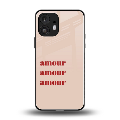 Amore Bliss back phone cover | glass case for nothing phone 2