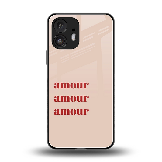 Amore Bliss back phone cover | glass case for nothing phone 2