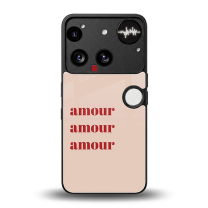 Amore Bliss back phone cover | glass case for nothing phone 3
