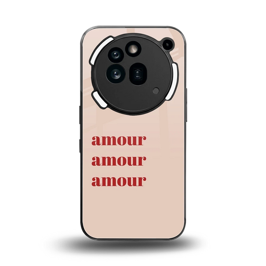 Amore Bliss back phone cover | glass case for nothing phone 3a pro