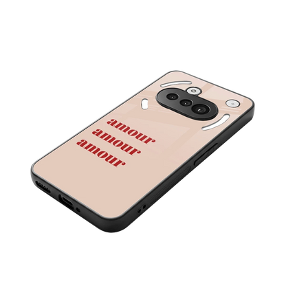 Amore Bliss stylish phone case for nothing phone 3a | glossy glass and slim fit