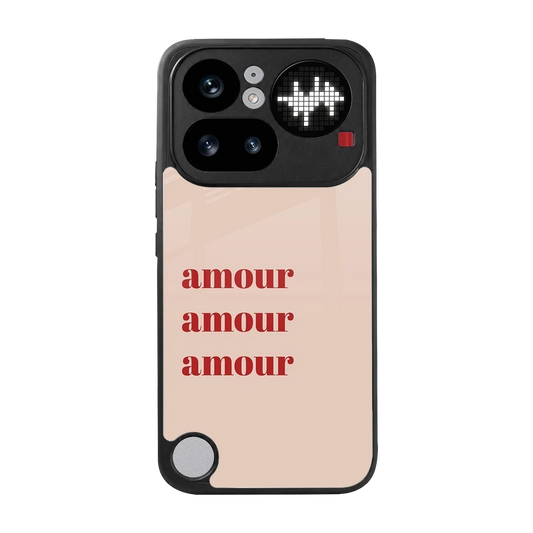 Amore Bliss back phone cover | glass case for nothing phone 4a pro