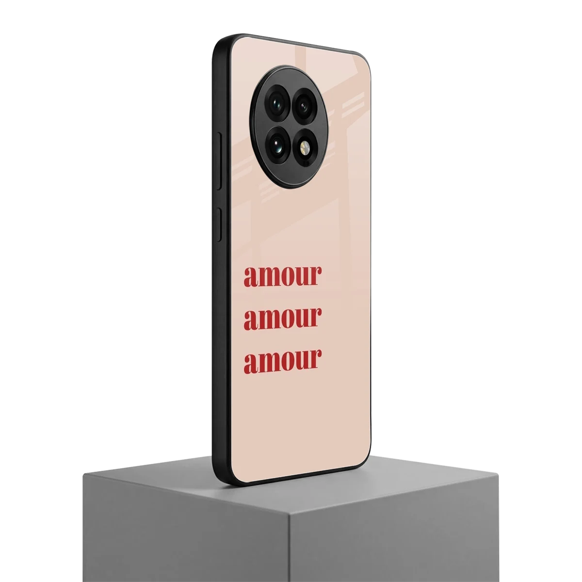 Amore Bliss oneplus 13r mobile cover | shockproof glass phone case