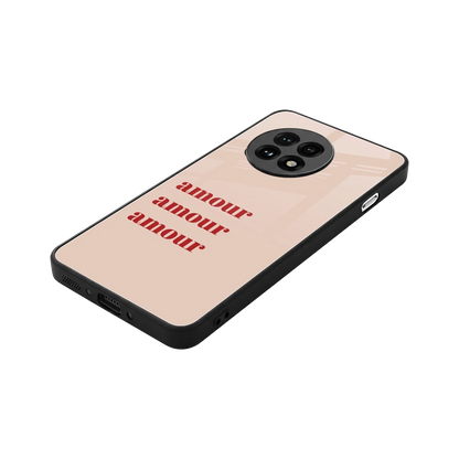 Amore Bliss stylish phone case for oneplus 13r | glossy glass and slim fit
