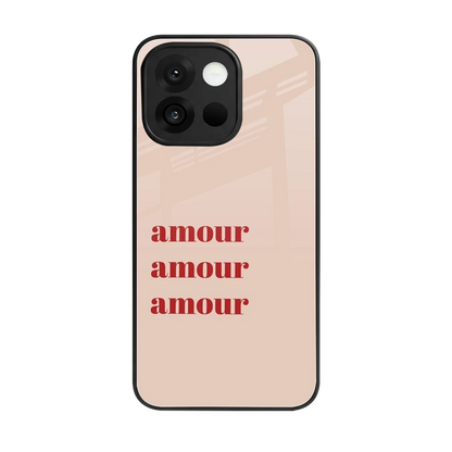 Amore Bliss back phone cover | glass case for oneplus 13s