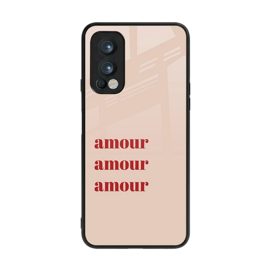 Amore Bliss back phone cover | glass case for oneplus nord 2