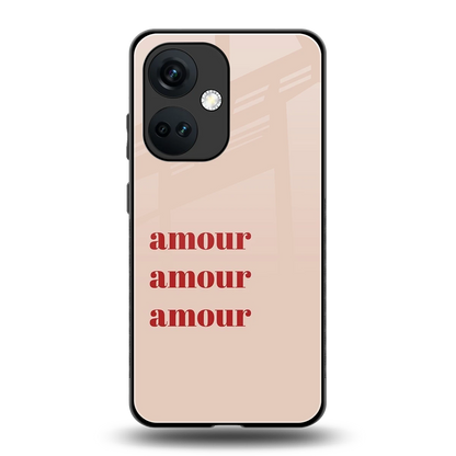 Amore Bliss back phone cover | glass case for oneplus nord ce 3