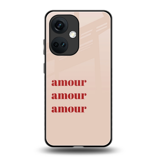 Amore Bliss back phone cover | glass case for oneplus nord ce 3
