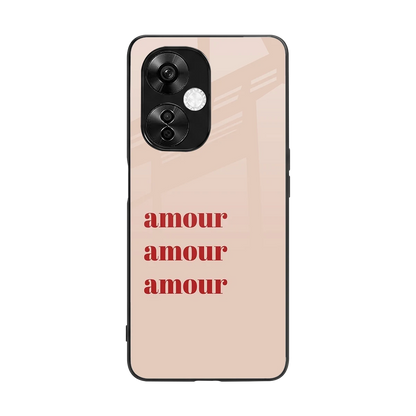 Amore Bliss back phone cover | glass case for oneplus nord ce 3 lite